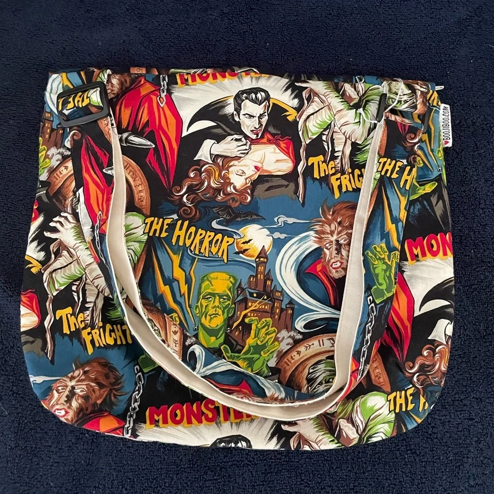 Monsters Cloth Canvas Over the Shoulder Bag - Picture 11 of 16